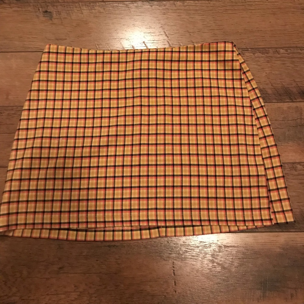 UO a line plaid mini skirt